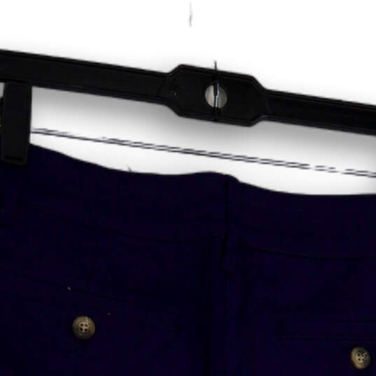 NWT Womens Blue Flat Front Stretch Slash Pockets Golf Chino Shorts Size 8 image number 4