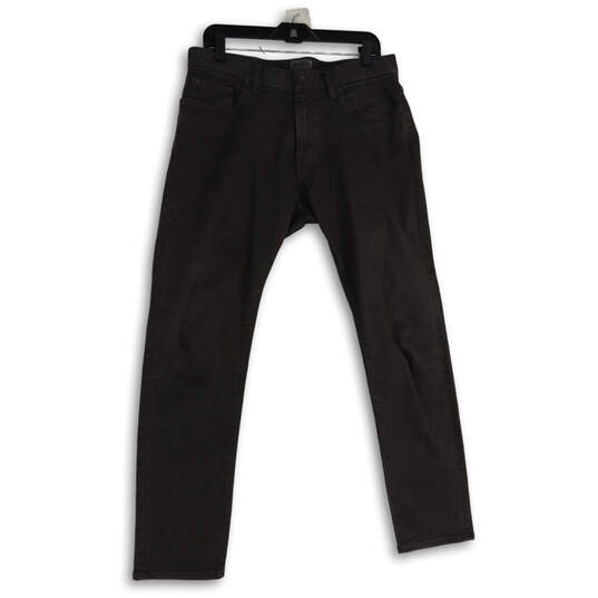 Mens Gray Denim Dark Wash 5 Pocket Design Straight Leg Jeans Size 31x32 image number 1