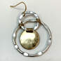 Designer Robert Lee Morris Soho Two-Tone Wire Wrapped Orbital Drop Earrings image number 3