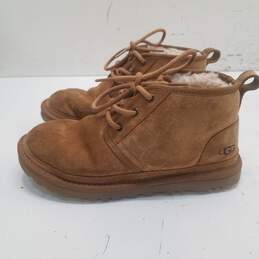 UGG Neumel Tan Suede Lace Up Shearling Ankle Boots Women's Size 7 M alternative image