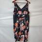 Torrid Body Con Black Pink Floral Dress in Size 1 NWT image number 3