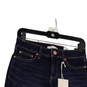 NWT Womens Blue Denim Dark Wash Stretch Pockets Cuffed Mom Shorts Size 4 image number 3