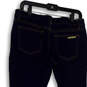Womens Blue Denim Dark Wash Pockets Regular Fit Skinny Leg Jeans Size 6 image number 4