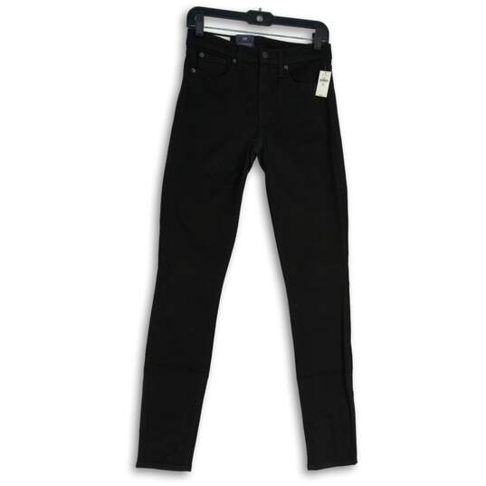 NWT Womens Black Denim Dark Wash 5-Pocket Design Skinny Leg Jeans Size 27/4T image number 1