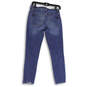 Womens Blue Denim Medium Wash Pockets Stretch Skinny Leg Jeans Size 24/4 image number 2