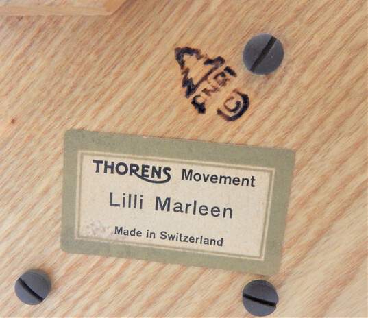 Vintage Anri Thorens Girl Under The Lantern Swiss Music Box Lilli Marleen Love Song image number 3