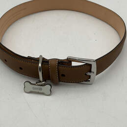Classic 4000 Brown Leather Adjustable Buckle Dog Collar Size XL 22-26 Inch alternative image