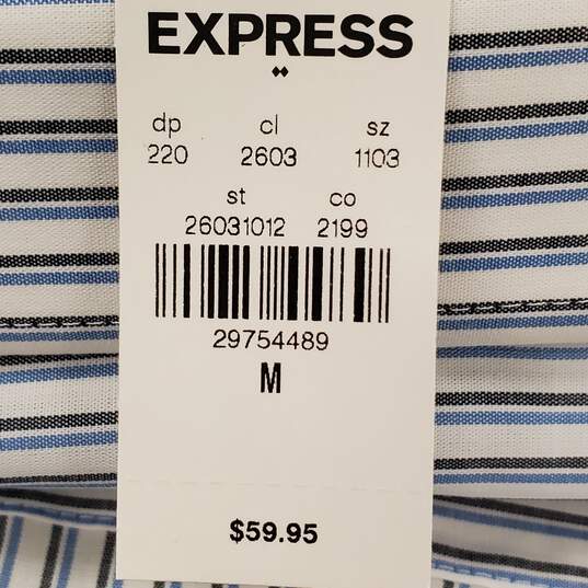 Express 1MX Men Striped Button Up M NWT image number 5