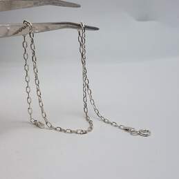 Sterling Silver Crystal Pendant Necklace Hoop Earrings Sz 7 3/4 Ring 6 1/2, 9 1/2 Inch Bracelet Bundle 5pcs 20.0g alternative image