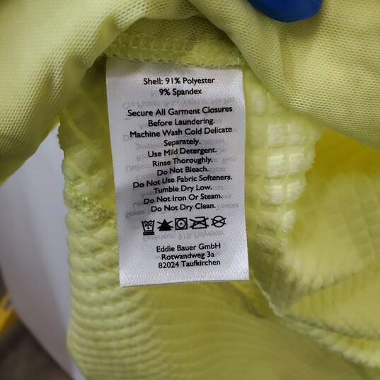 Women's Yellow Eddie Bauer Hooded Windbreaker Jacket Size TS image number 7