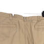 Mens Beige Flat Front Slash Pocket Straight Leg Chino Pants Size 42x30 image number 4