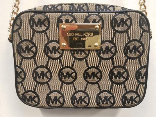 Michael Kors Hamilton MK Signature Canvas Mini Small Zip Case Crossbody Bag image number 2