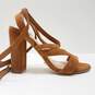 Tony Bianco Kappa Tan Suede Lace Up Sandals Womens 6.5 image number 1