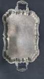 Silver Plated Footed Serving Platter w/ Handles image number 2