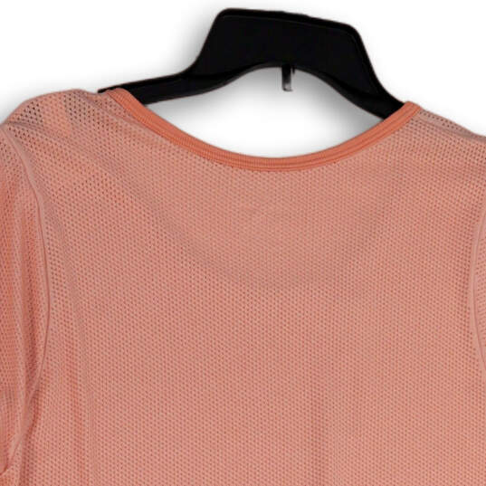 NWT Womens Orange Round Neck Short Sleeve Pullover T-Shirt Size Large image number 4