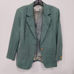 Appleseed's Women's Green Wool Dress Jacket Size 10P