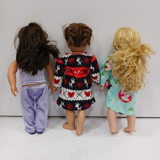 Bundle of 3 Alexander Dolls In Battat Our Generation Backpack Carrying Case image number 3