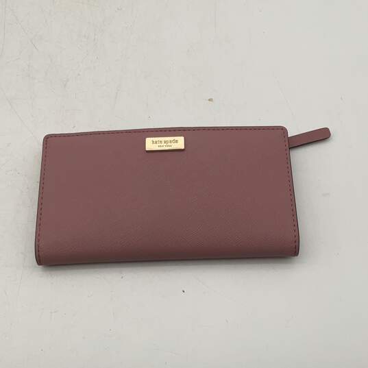 Kate Spade Womens Pink Leather Card Holder Magnetic Snap Bifold Wallet image number 1