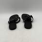 Tory Burch Womens Miller Black Gold Leather Slip On Thong Sandals Size 40 image number 4
