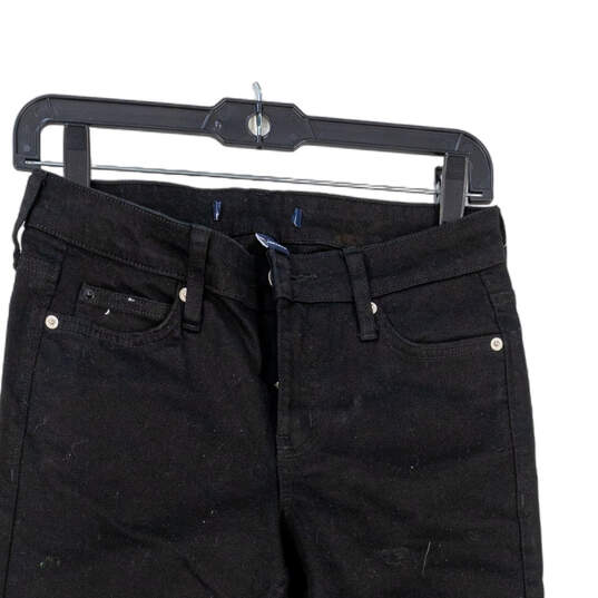 Womens Black Dark Wash Denim Stretch Pockets Skinny Jeans Size 27X30 image number 3
