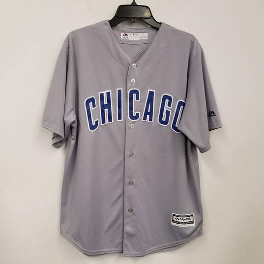 Buy the Mens Gray Chicago Cubs Anthony Rizzo #44 MLB Button-Up Jersey Size  Large