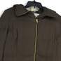 Calvin Klein Womens Brown Long Sleeve Full-Zip Hooded Quilted Jacket Size L image number 3