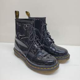 Dr. Martens Original Black Patent Leather 1460 W Combat Boots Women's Size 8