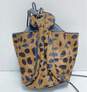 Jesslyn Blake Leather Cow Hair Leopard Print Pouch Shoulder Bag image number 1