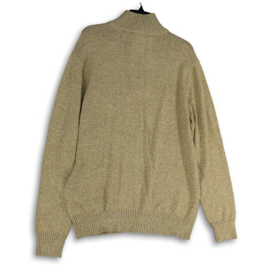 NWT Womens Tan Tight-Knit Long Sleeve Mock Neck Pullover Sweater Size XL image number 2