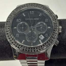 Women's Michael Kors Black Out Chronograph Quartz Crystal Black Dial Watch MK5360