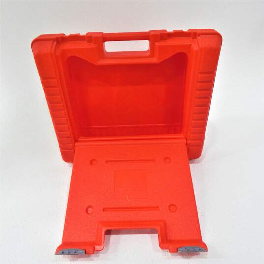 Vintage Lego 1985 Red Plastic Storage Carrying Case Box Bin image number 3