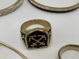 Set Of 8 Pcs Womens Gold Tone Necklace Bracelet Rings 143.2g J-0528340-C alternative image