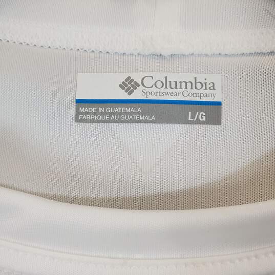 Columbia Men White Athletic Shirt L image number 2
