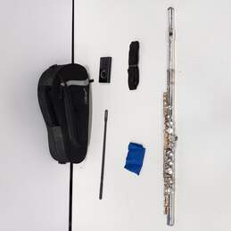 Borg Silvertone Student's Flute w/ Case & Accessories