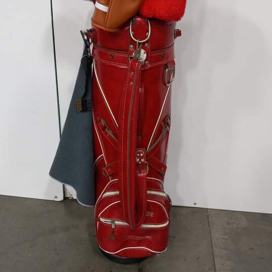 The Axiom 13 Clubs Golf Bag and Clubs - Red Leather Bag image number 4