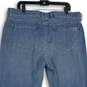 NWT Womens Blue Medium Wash Stretch Pockets Denim Straight Leg Jeans Size 16 image number 4