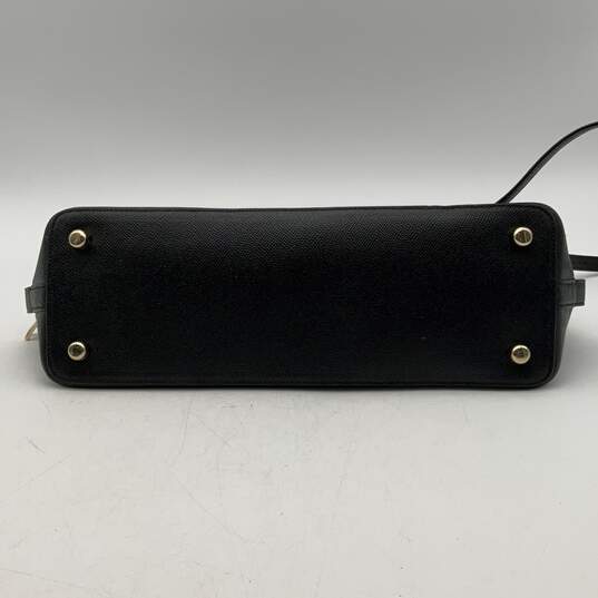 Coach Womens Sierra Black Leather Zipper Adjustable Strap Mini Satchel Handbag image number 4