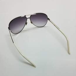 AUTHENTICATED Gucci White Frame Gradient Lens Aviator Mens Sunglasses alternative image