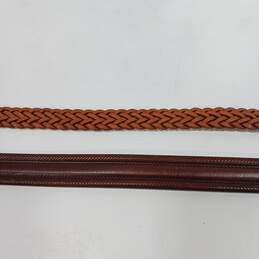 Brighton Men's Brown Leather Belts Size 32 & 40 alternative image