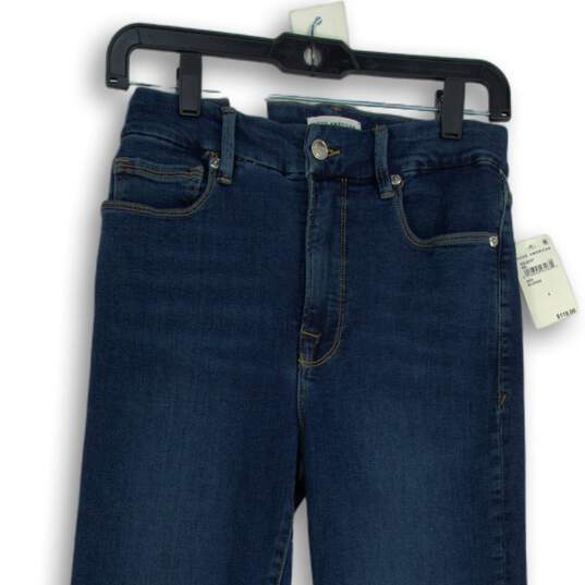 NWT Good American Womens Blue Denim High Rise Straight Leg Jeans Size 4/27 image number 3