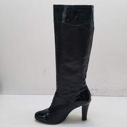 Reiss Black Leather Tall Knee High Boots Women's Size 38 EU/7.5 US alternative image