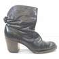FRYE Black Leather Pull On Back Buckle Ankle Boots Shoes Women's Size 8.5 M image number 1