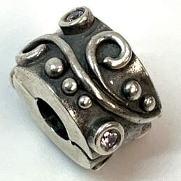 Designer Pandora S925 ALE Sterling Silver Tendril Clip Beaded Charm alternative image