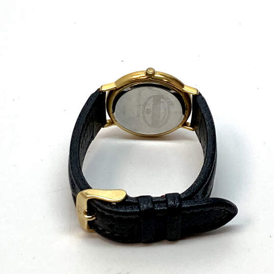 Designer Fossil PC-7362 Gold-Tone Leather Belt Analog Quartz Wristwatch image number 3