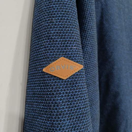 Orvis Men's Blue 1/4 Zip Mock Neck Fleece Sweater Jacket Size XXL image number 3