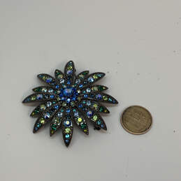 Designer Joan Rivers Multicolor Swarovski Crystal Stone Flower Brooch Pin alternative image