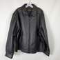 St. John Bay Men Black Leather Jacket SZ XL image number 1