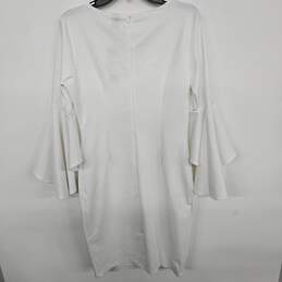 VfShow White Bell Sleeve Sheath Dress alternative image