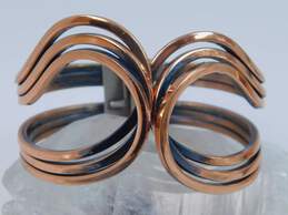 Vintage Mid Century Modern Copper & Brass Cuff Bracelets 90.9g alternative image