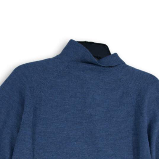 Banana Republic Mens Blue Spread Collar Long Sleeve Pullover Sweater Large image number 4